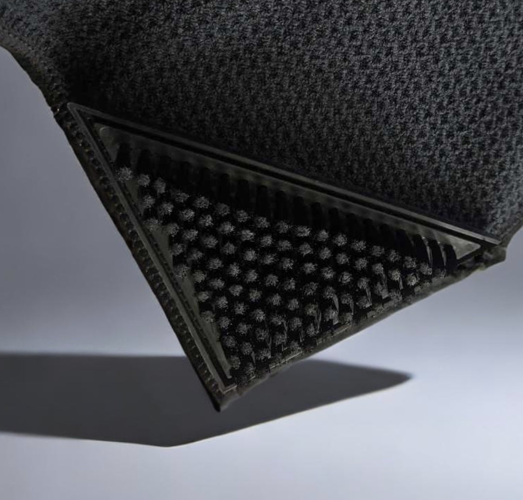 Magnetic Golf Towel w/ Built in Brush